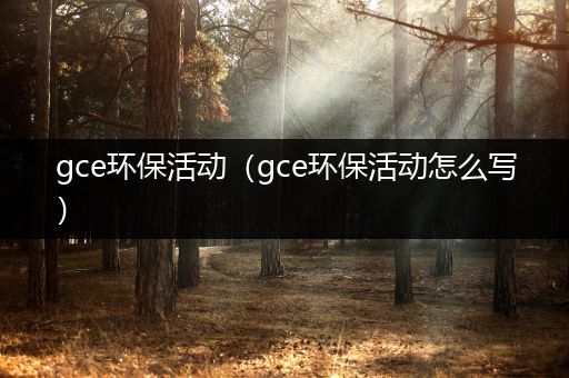 gce环保活动（gce环保活动怎么写）