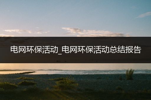 电网环保活动_电网环保活动总结报告