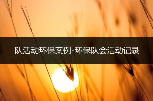 队活动环保案例-环保队会活动记录