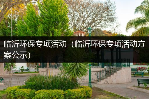 临沂环保专项活动（临沂环保专项活动方案公示）